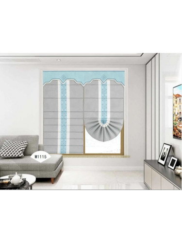 QYBHM1115 High Quality Blockout Custom Made Grey Roman Blinds For Home Decoration