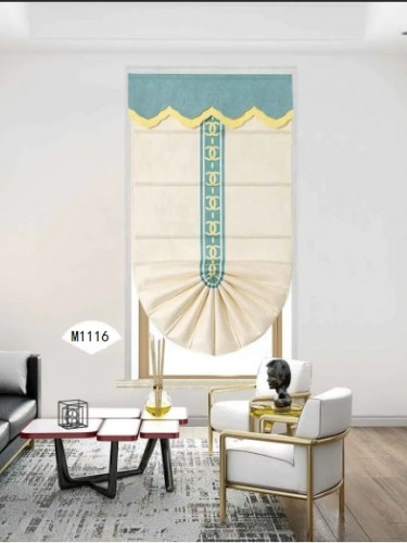 QYBHM1116 High Quality Blockout Custom Made Beige Roman Blinds For Home Decoration(Color: Beige)