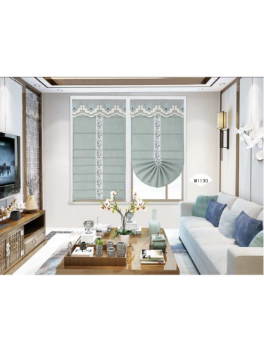 QYBHM1130 High Quality Blockout Custom Made Grey Roman Blinds For Home Decoration