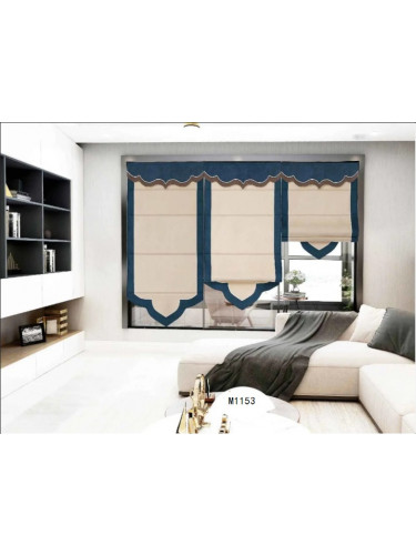 QYBHM1152 High Quality Blockout Custom Made Beige Roman Blinds For Home Decoration