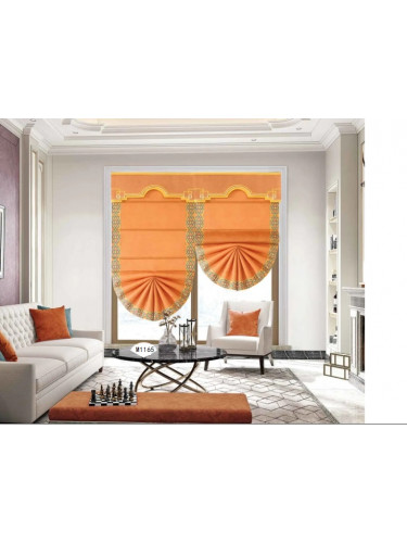 QYBHM1165 High Quality Blockout Custom Made Gold Roman Blinds For Home Decoration