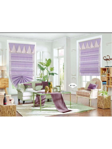 QYBHM1166 High Quality Blockout Custom Made Purple Roman Blinds For Home Decoration