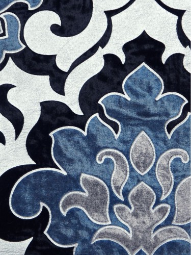 Maia Vintage Velvet Fabrics Per Quarter Meter (Color: Black )