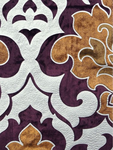 Maia Vintage Velvet Fabrics Per Quarter Meter (Color: Byzantium)