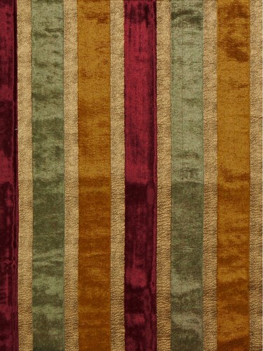 Maia Luxurious Stripe Velvet Fabrics Per Quarter Meter (Color: Burgundy)