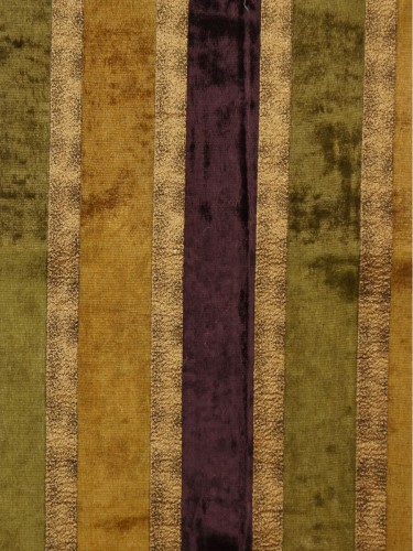 Maia Luxurious Stripe Velvet Fabrics Per Quarter Meter (Color: Byzantium)