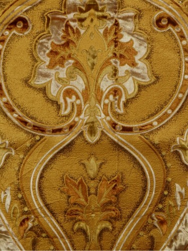 Maia Soft Damask Velvet Custom Made Curtains (Color: Gold)