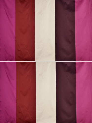 Silver Beach Bold Stripe Goblet Faux Silk Curtains (Color: Cardinal)