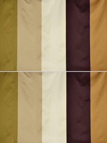 Silver Beach Bold Stripe Faux Silk Custom Made Curtains (Color: Fallow)