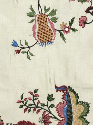Halo Embroidered Multi Color Scenery Dupioni Silk Custom