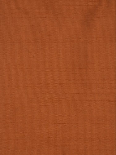 Oasis Solid Orange Dupioni Silk Fabric Sample (Color: Burnt orange)