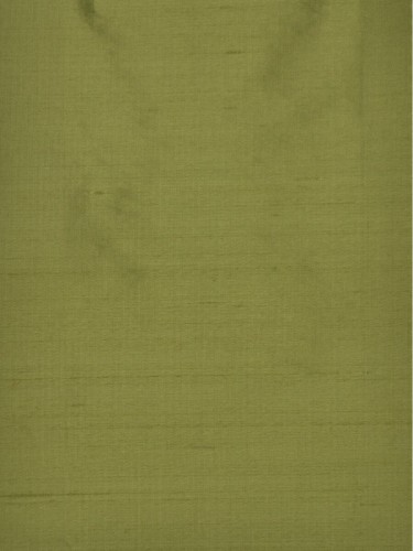 Oasis Solid Green Dupioni Silk Fabric Sample (Color: Olive drab)