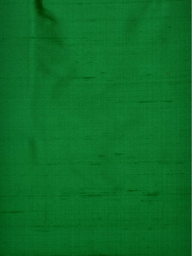 Oasis Solid Green Dupioni Silk Fabrics (Color: Dark spring green)