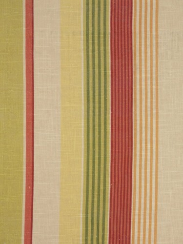 Phoebe Vertical Stripe Single Pinch Pleat Linen Curtains (Color: Thulian pink)