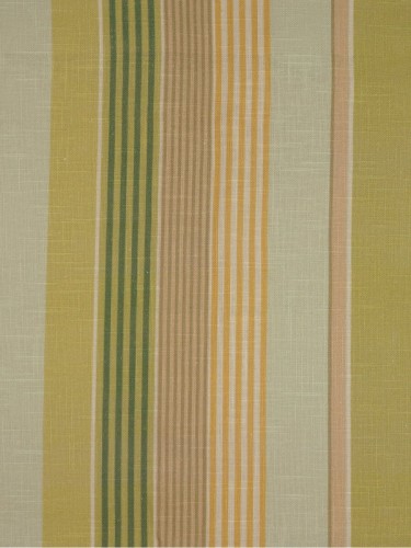 Phoebe Vertical Stripe Single Pinch Pleat Linen Curtains (Color: Medium spring bud)