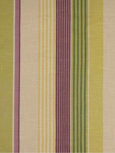 Phoebe Vertical Stripe Single Pinch Pleat Linen Curtains (Color: Plum)