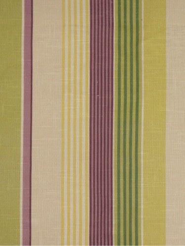 Phoebe Vertical Stripe Single Pinch Pleat Linen Curtains (Color: Plum)