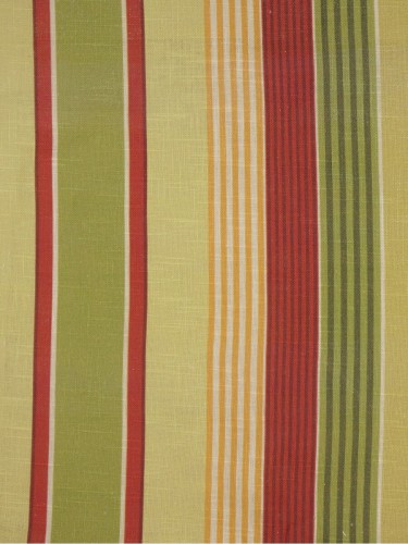 Phoebe Vertical Stripe Single Pinch Pleat Linen Curtains (Color: Cardinal)