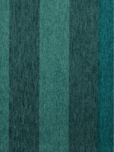 Petrel Vertical Stripe Single Pinch Pleat Chenille Curtains (Color: Ocean boat blue)