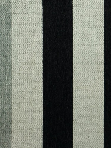 Petrel Vertical Stripe Concealed tab Top Chenille Curtains (Color: Cadet grey)