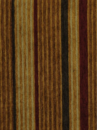 Petrel Heavy-weight Stripe Concealed Tab Top Chenille Curtains (Color: Brown)