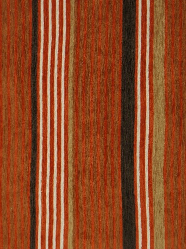 Petrel Heavy-weight Stripe Versatile Pleat Chenille Curtains (Color: Venetian red)