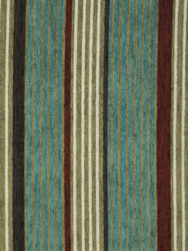 Petrel Heavy-weight Stripe Single Pinch Pleat Chenille Curtains (Color: Teal)