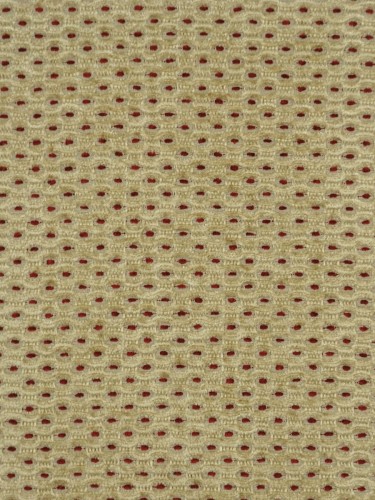 Coral Regular Spots Eyelet Chenille Curtains (Color: Blond)