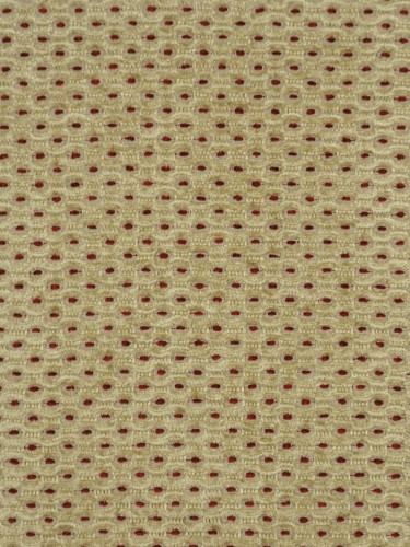 Coral Regular Spots Concealed Tab Top Chenille Curtains (Color: Blond)