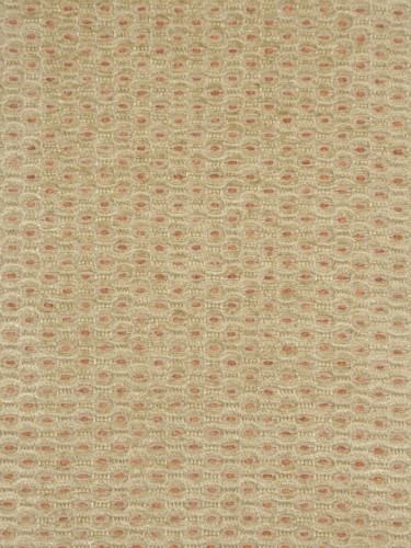 Coral Regular Spots Single Pinch Pleat Chenille Curtains (Color: Vanilla)