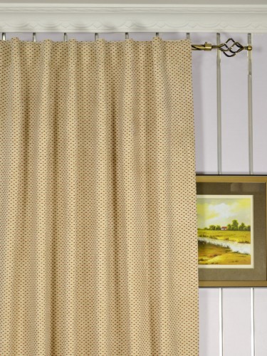 Coral Elegant Chenille Custom Made Curtains (Heading: Concealed Tab Top)