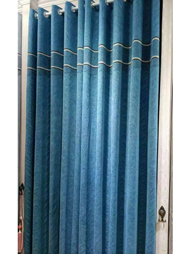 QYFL1421B Barwon Twill Jacquard Velvet Custom Made Curtains For Living Room