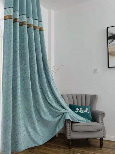 QYFL1421E Barwon Jacquard Velvet Custom Made Curtains For Living Room