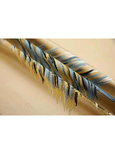 QYFL1821E On Sales Flinders Brocade Faux Silk Pines Jacquard Grey Yellow Blue Custom Made Curtains