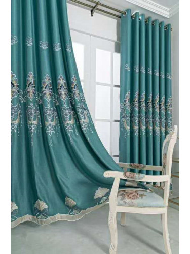 QYFL2020J On Sales Illawarra Faux Silk Custom Made Curtains(Color: Green)