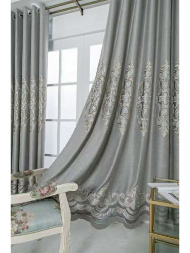 QYFL2020M On Sales Illawarra Faux Silk Custom Made Curtains(Color: Grey)