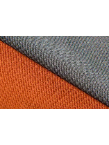 QYFL221B Barwon Plain Dyed Beautiful Grey Orange Custom Made Faux Linen Curtains For Living Room Bed Room