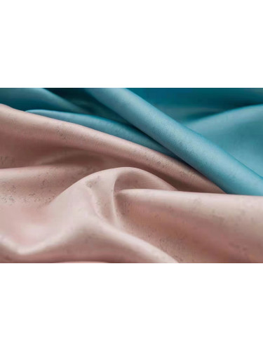 QYFL221G Barwon Plain Dyed Beautiful Blue Pink Cotton Custom Made Curtains For Living Room Bed Room