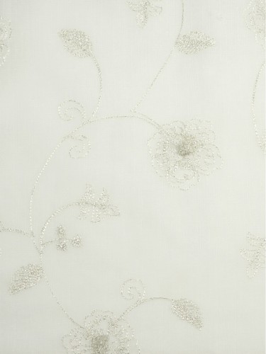 Venus Natural Fabric Sample with Metallic Thread Hightlights (Color: White)