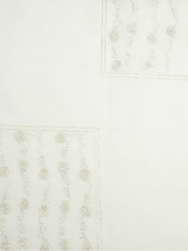 Venus Embroidery Oblong-shaped Fabric Sample (Color: White)