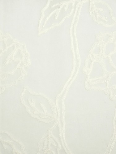 Venus Soft Embroidery Flower Custom Made Sheer (Color: White)