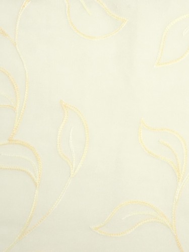 Venus Embroidery Mid-scale Leaves Custom Made Sheer (Color: Beige)