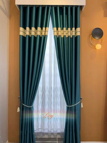QYI2021B New Arrival Goulburn Grey Green Custom Made Curtains(Color:Green)