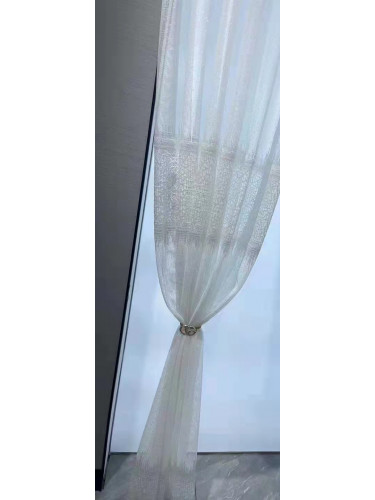 QYI221B Venus White Grey Blue Beautiful Bird's Nest Custom Made Sheer(Color: White)