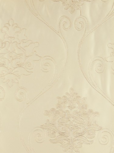 Darling Damask Embroidery Blackout Fabric Samples QYJ212DS (Color: Desert Sand)