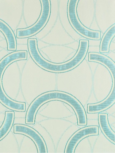 Murray Geometric Jacquard Blackout Fabric Samples QYJ320BS (Color: Linen)