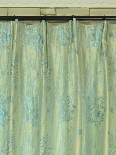 Murray Floral Jacquard Blackout Versatile Pleat Curtains QYJ320CA Fabric Details
