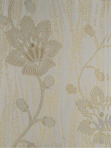 Murray Floral Jacquard Blackout Versatile Pleat Curtains QYJ320CA (Color: Light Gray)