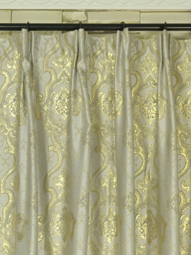 Murray Damask Jacquard Blackout Versatile Pleat Curtains QYJ320DA Fabric Sample
