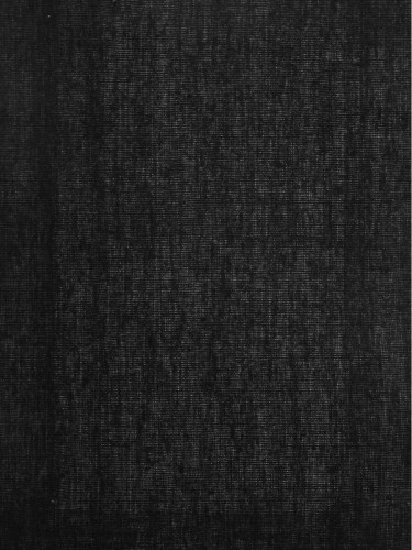 QYK246SB Eos Linen Gray Black Solid Custom Made Sheer Curtains (Color: Black)